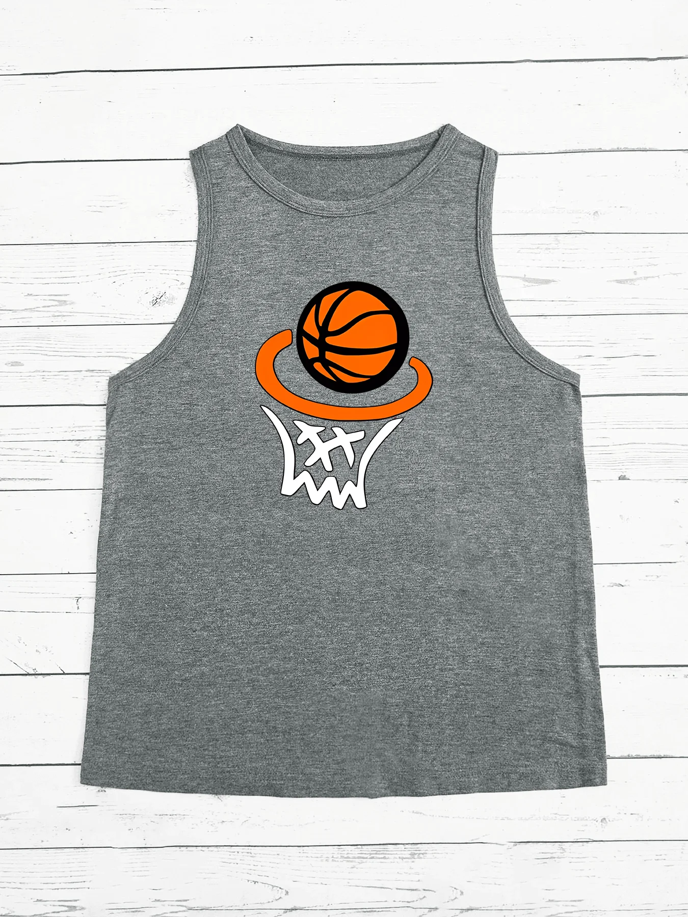 Basketball Hoop Beach Vest Fashion Funny Sports Women's Tank Top Loose O Neck Sleeveless Casual Tank