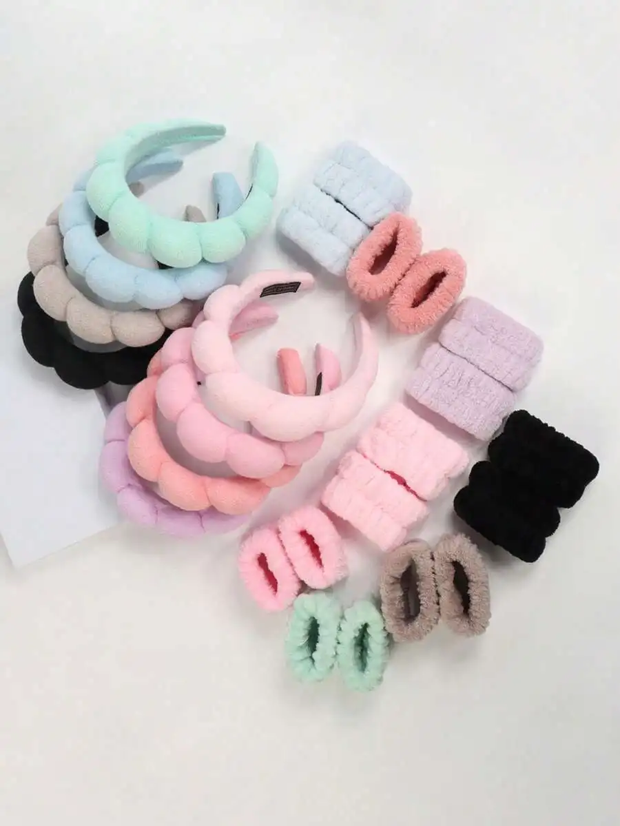 3pcs/Set Braided Headband And 2pcs Wristbands, Suitable For Face Washing, Cleaning, Makeup, Skincare, Travelling, Fits All Skin Types Hair Accessories, For Women, Fall, Travel, Hair Tools, Accessories Women, Hair Stuff,Fall,Hair Accessories