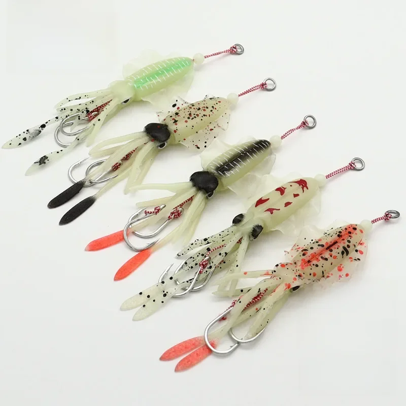AS Soft Lure Squid Skirts Bait Fishing Lure Octopus Boat Sea Fishing PVC Rubber Artificial Soft Bait Fishing Trolling Leurre — zdjęcie 2