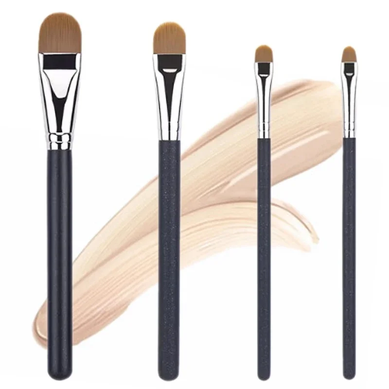 Pinceaux correcteurs de fond de teint ultra-fins, 4 types, TANProfessional, liquide, crème, cheveux doux, pinceau de maquillage, outils de maquillage