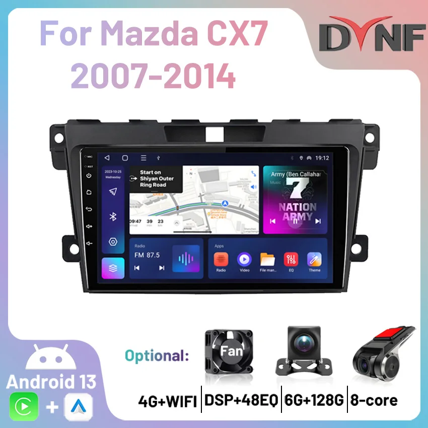 

Car Radio Android Carplay Multimedia Player GPS Navigation Autoradio For Mazda CX7 CX-7 2007 2008 2009 2010 2011 2012 2013 2014