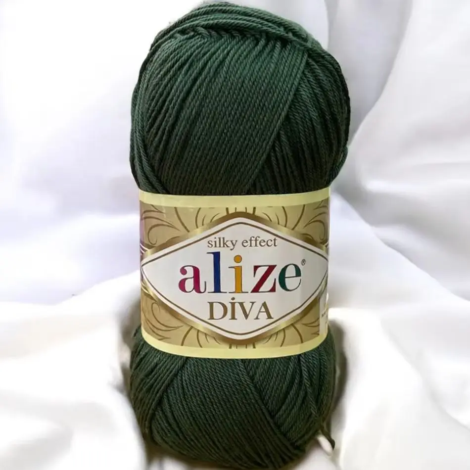 

Alize Diva 100g Acrylic Soft Yarn for Hand Knitting Crochet Thread DIY Amigurumi Baby Knitwear Scarf Blanket Shawl Sweater