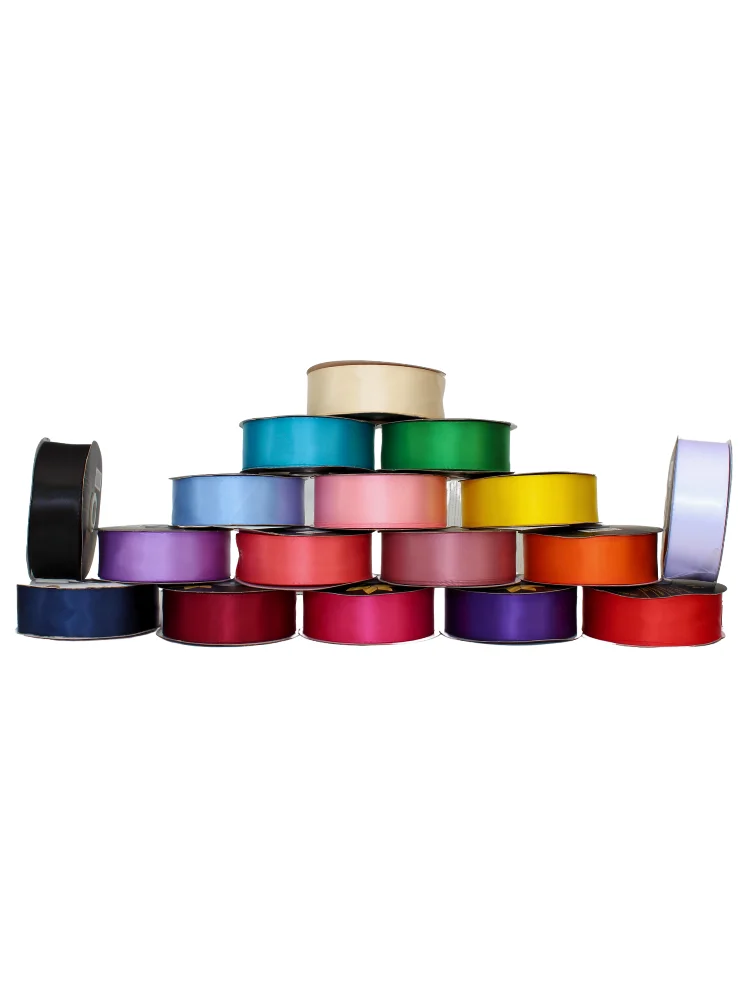 Cintas de satén de 38 mm 3.8 cm, listón satinado, suministros para manualidades, accesorios de costura, Material para álbum de recortes