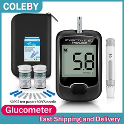 Blood Glucose Meter Glucometer and Test Strips Needles Sugar Monitor Diabetes Tester Home Medical Device Health Care Tools