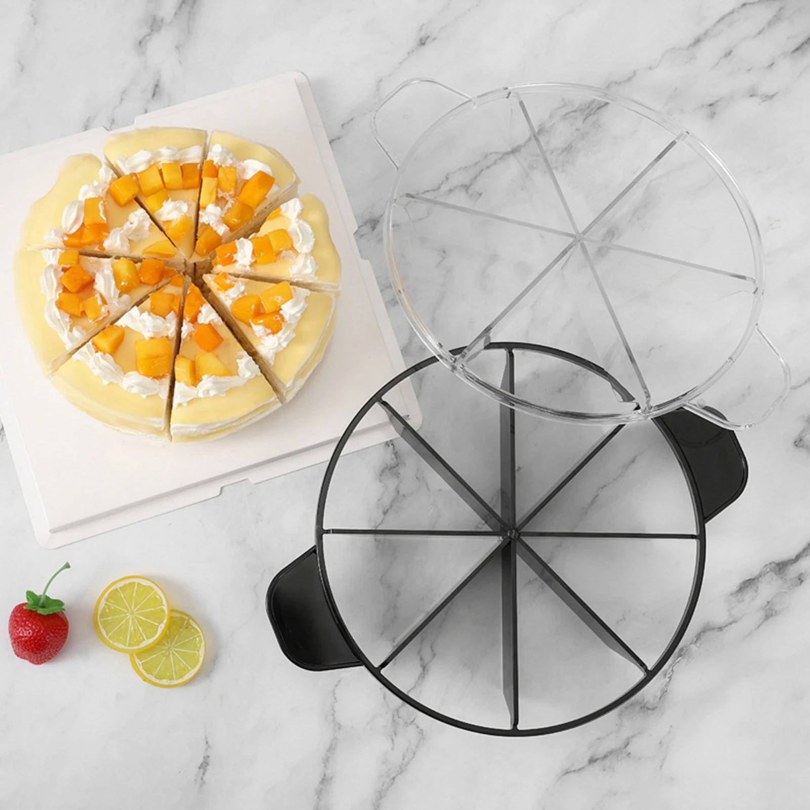 Cake Slicer Cake Divider Round Cutter Thousand Layer Cake Cutter 6/8 Equal Portions Cake Baking Tool For Pastry Baking Restauran