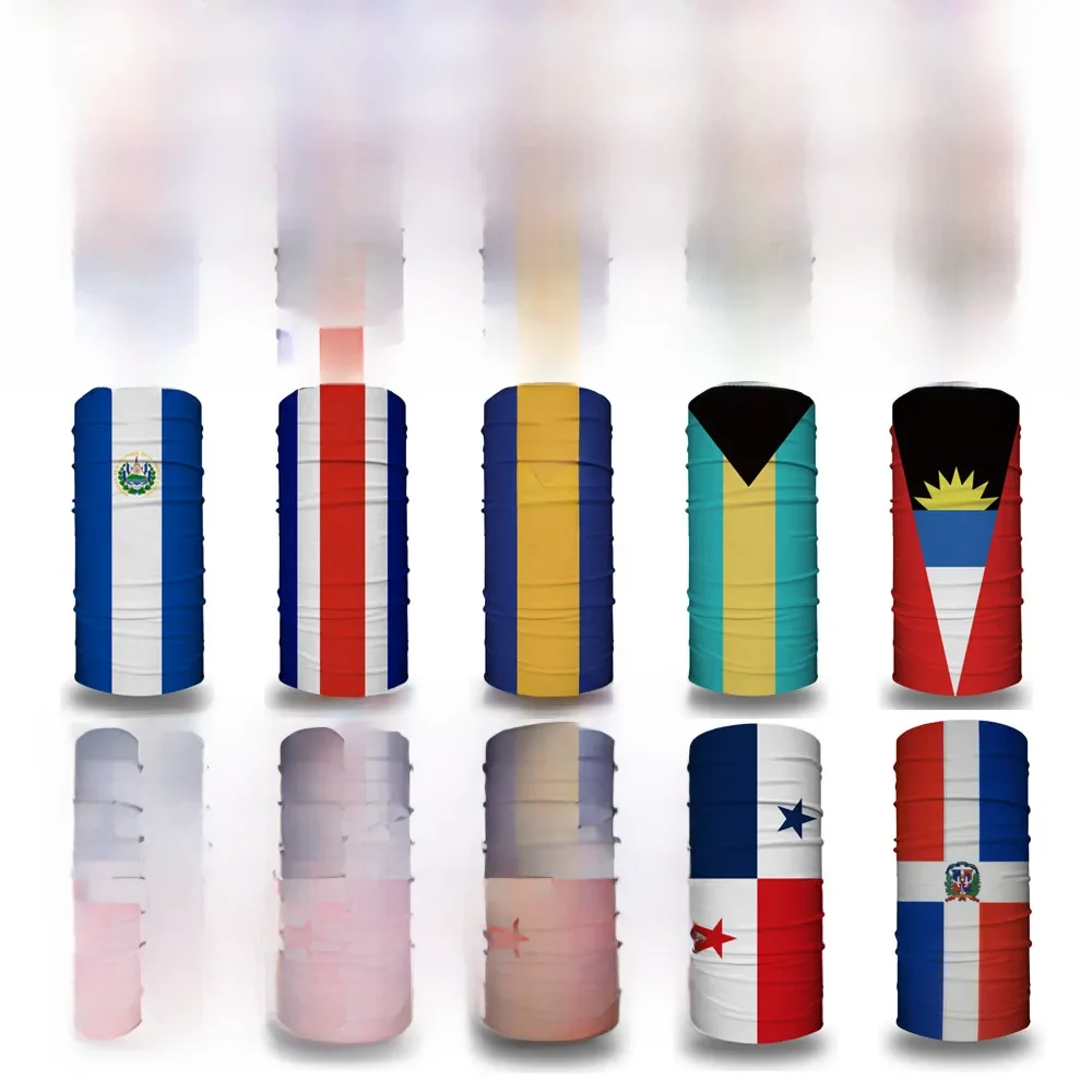 Bandana à motif de randonnée pour femme, écran facial de protection UV, couverture nationale des Caraïbes, Jamaïque, Haïti, Colombie, Mexique