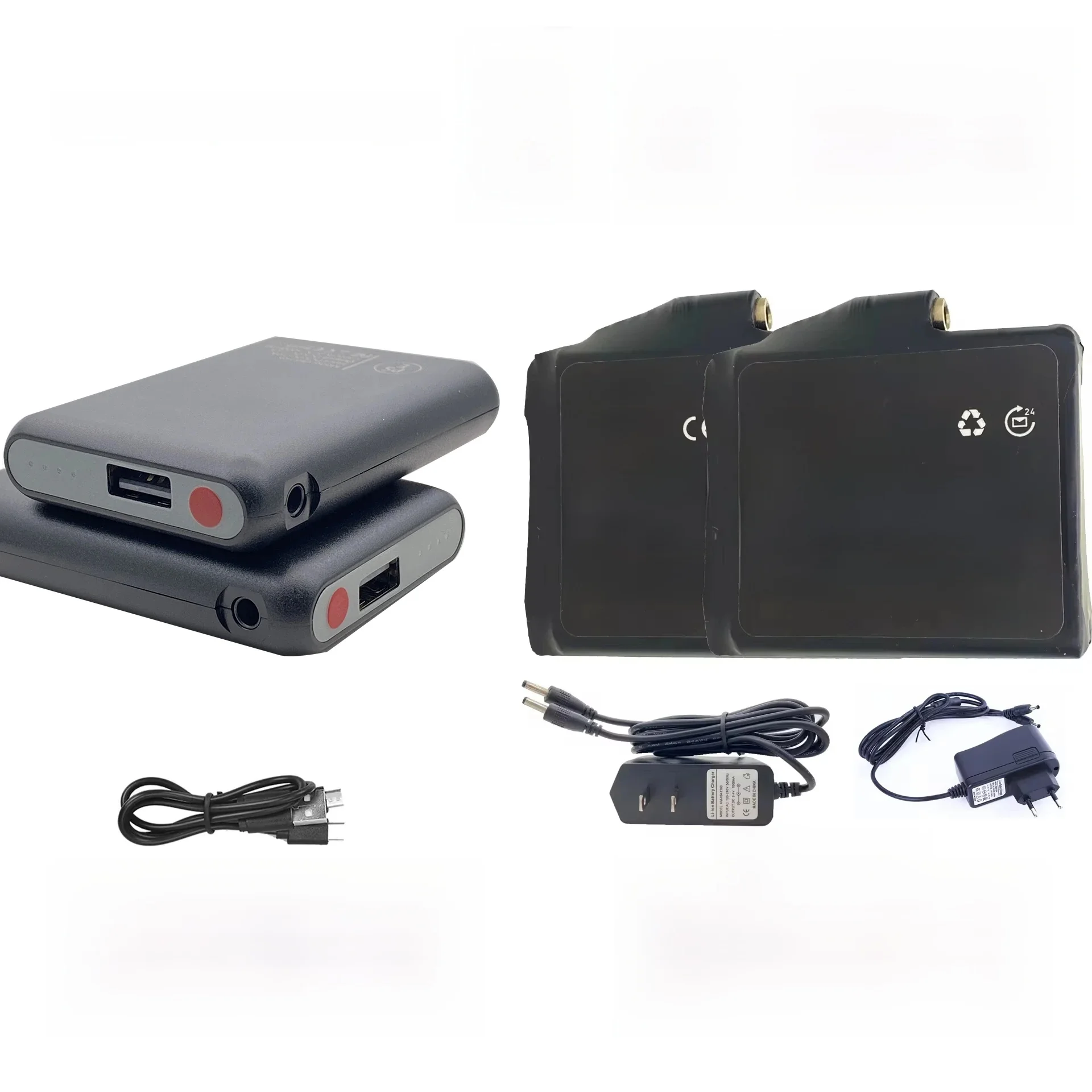 Zimowe podgrzewane skarpetki Baterie 7,4 V 3000 mah 5 V 5000 mah Akumulatory litowo-polimerowe do ciepłych rękawic Ubrania Kapelusz Ładowarka Power Bank — zdjęcie produktu 7