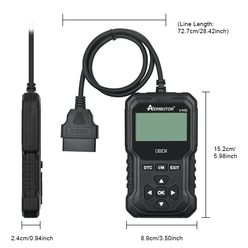 Aermotor V410 Car Code Reader OBD2 Scanner Full System Diagnostic Scan Tools Check Engine Free Update Better then ELM327