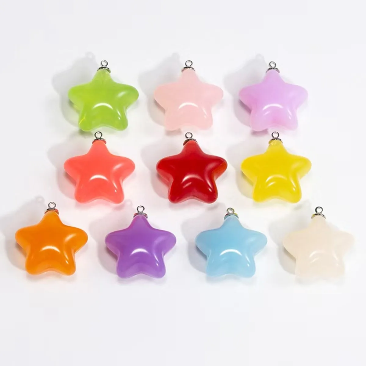 10pcs/lot Mixed Resin Star Charms For Diy Bracelets Necklaces Earrings Keychain Pendants Fit Jewelry Making Accessories Findings