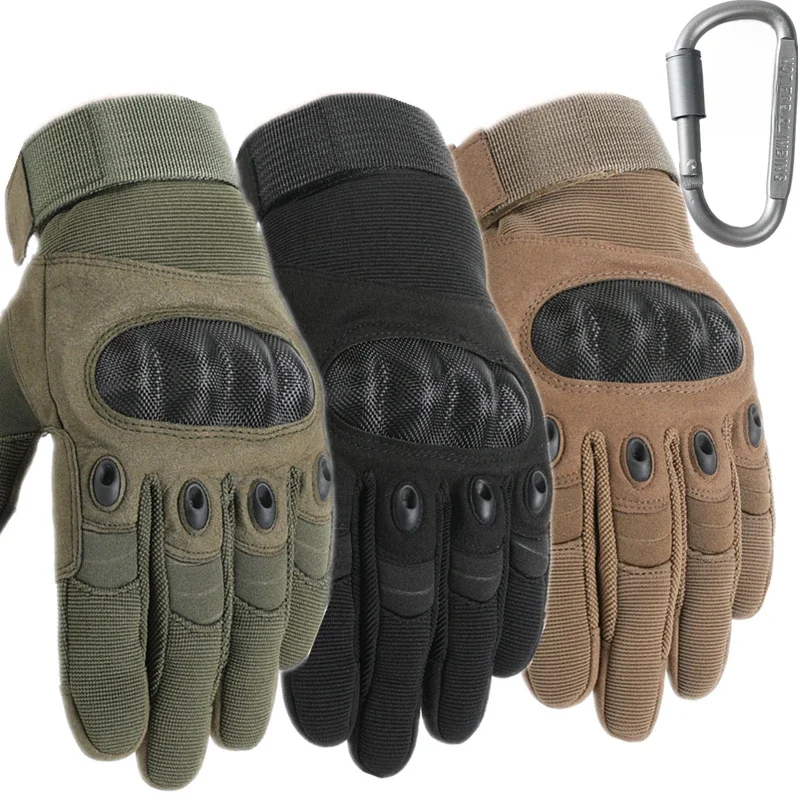 Gants tactiques à coque rigide en Fiber de carbone, pour écran tactile, Anti-coupure, pour Fitness, Combat, équitation, moto