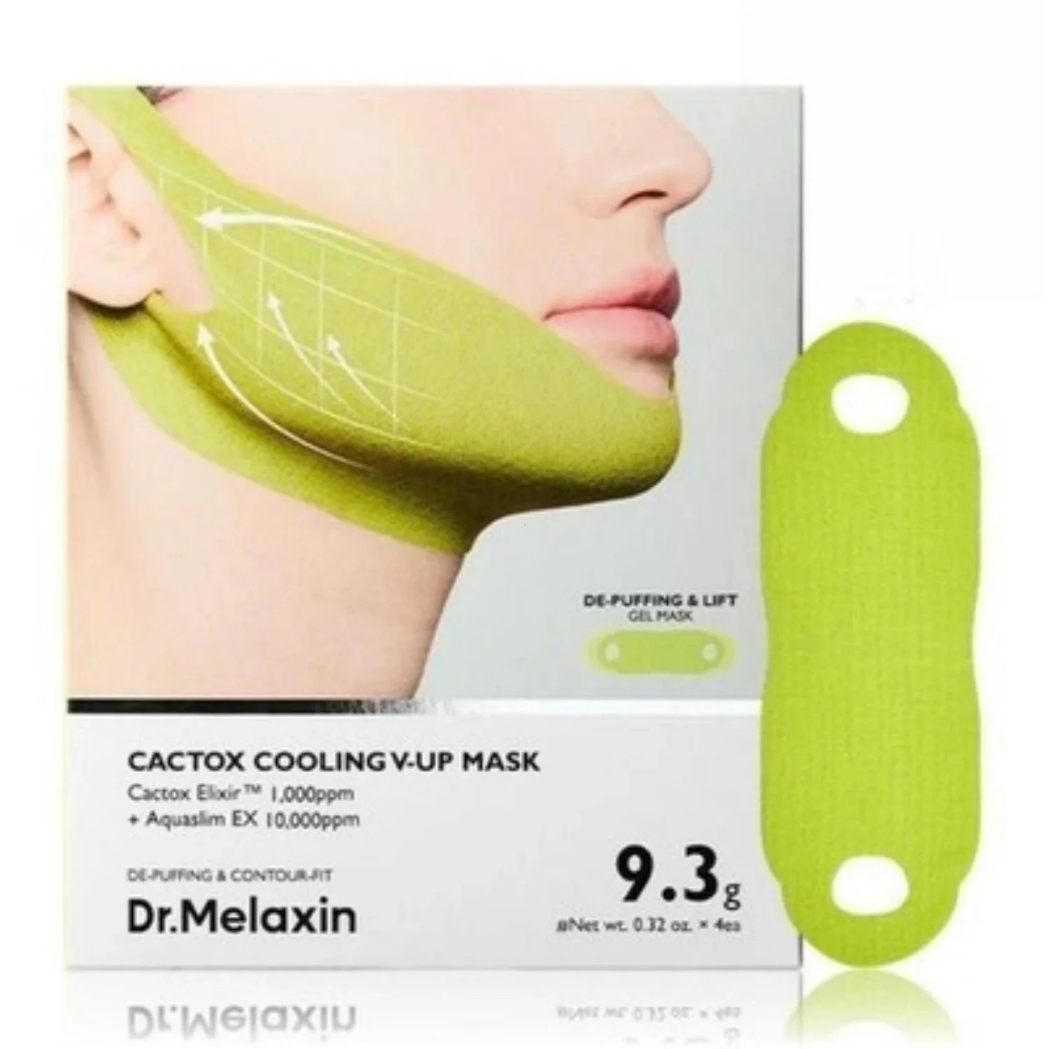 Cactox Cooling V-Up Mask (4 Sheets) | V-Lifting & De-Puffing