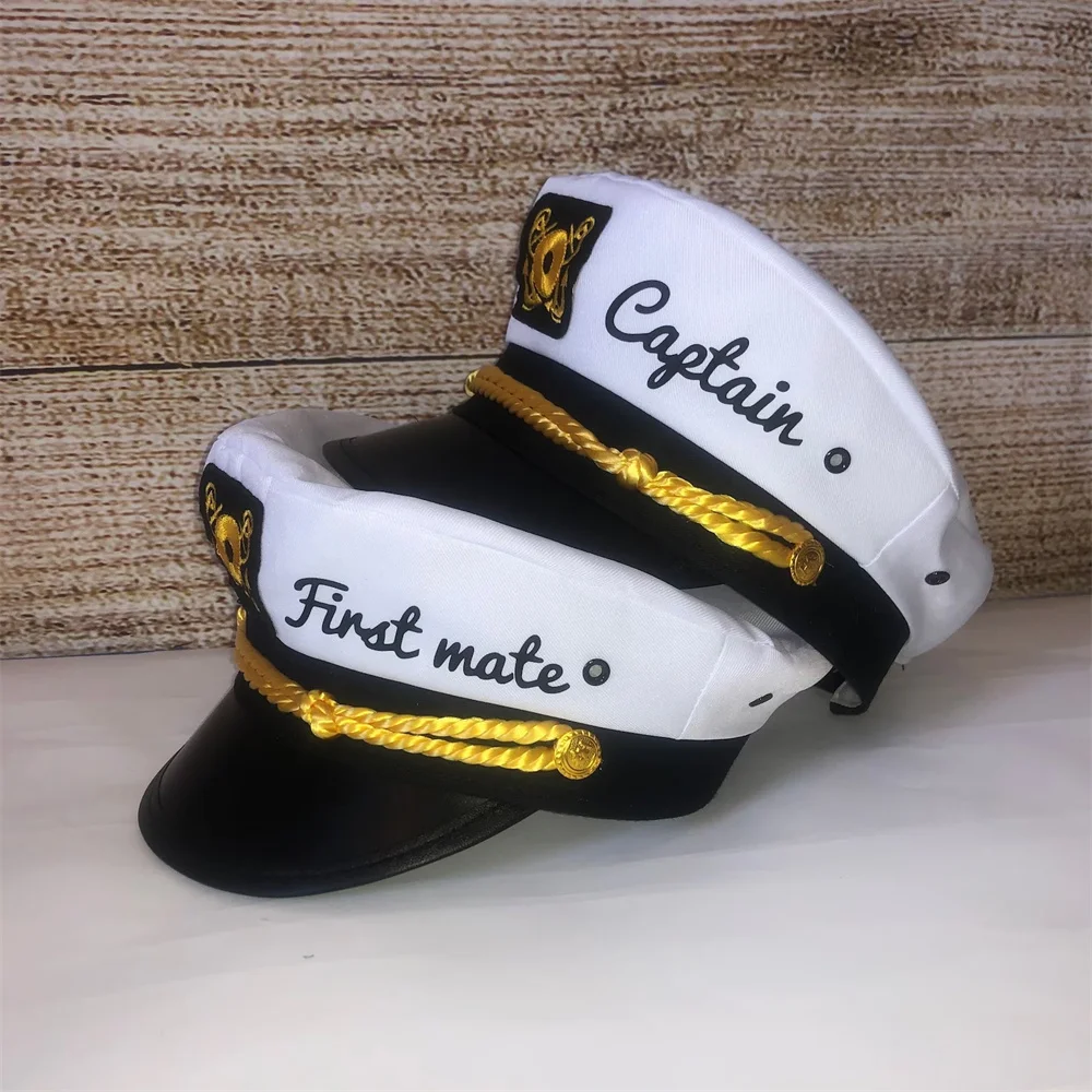 Nautical Captain's Hat, gift for new boat owner, captain hat, first mate hat, skipper, yacht - sailor bachelor hat, nautical gif