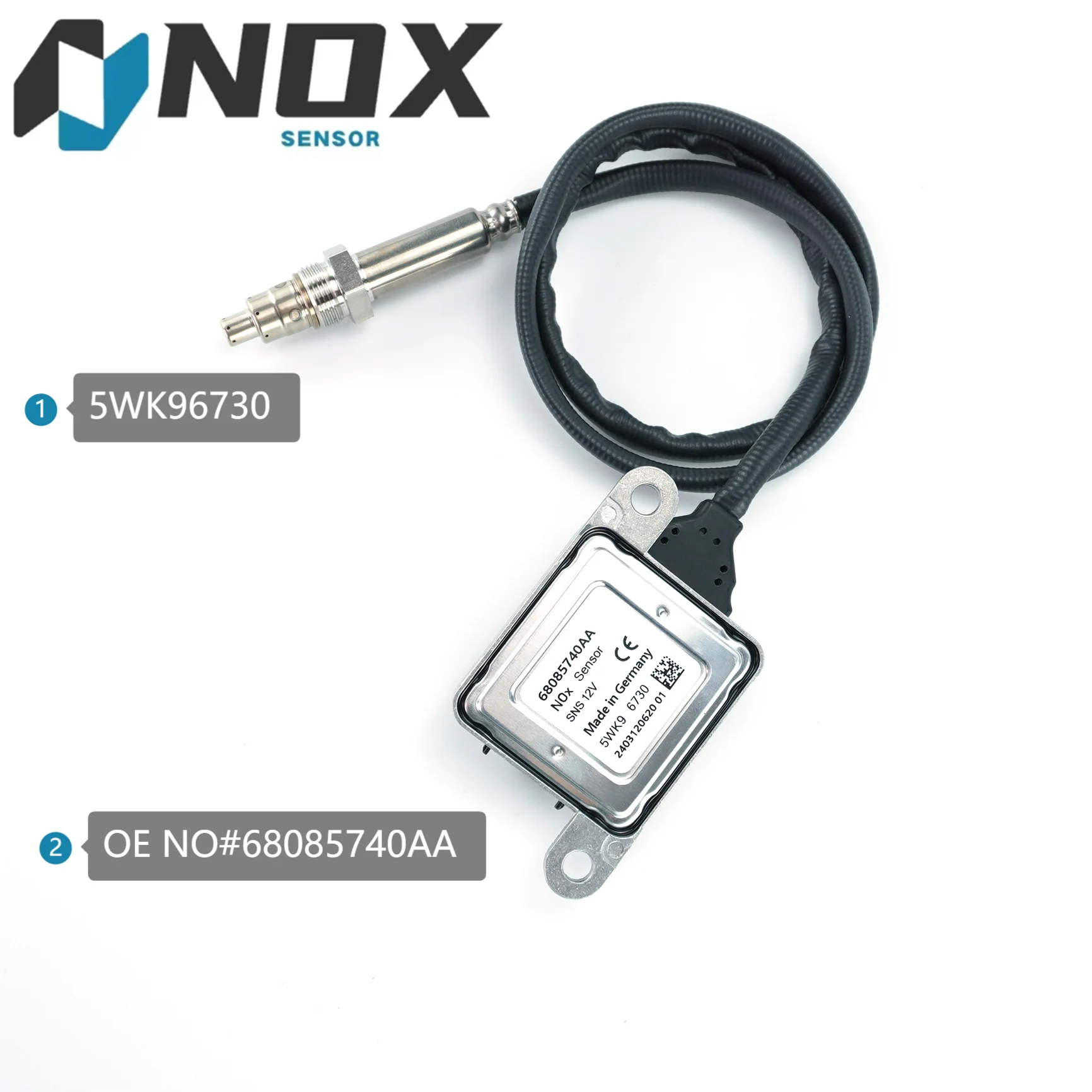 Top Quality Nitrogen Oxide Sensor Nox Sensor 5WK9 6730 68085740AA 5WK96730 Nitrogen Oxygen Sensor 24V For CHRYSLER