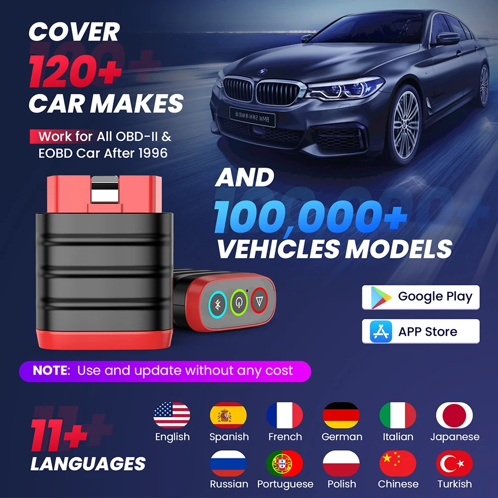 THINKCAR ThinkDiag Mini escáner automotriz OBD2, herramientas de diagnóstico de coche, lector de código OBD, todos los sistemas de diagnóstico,
