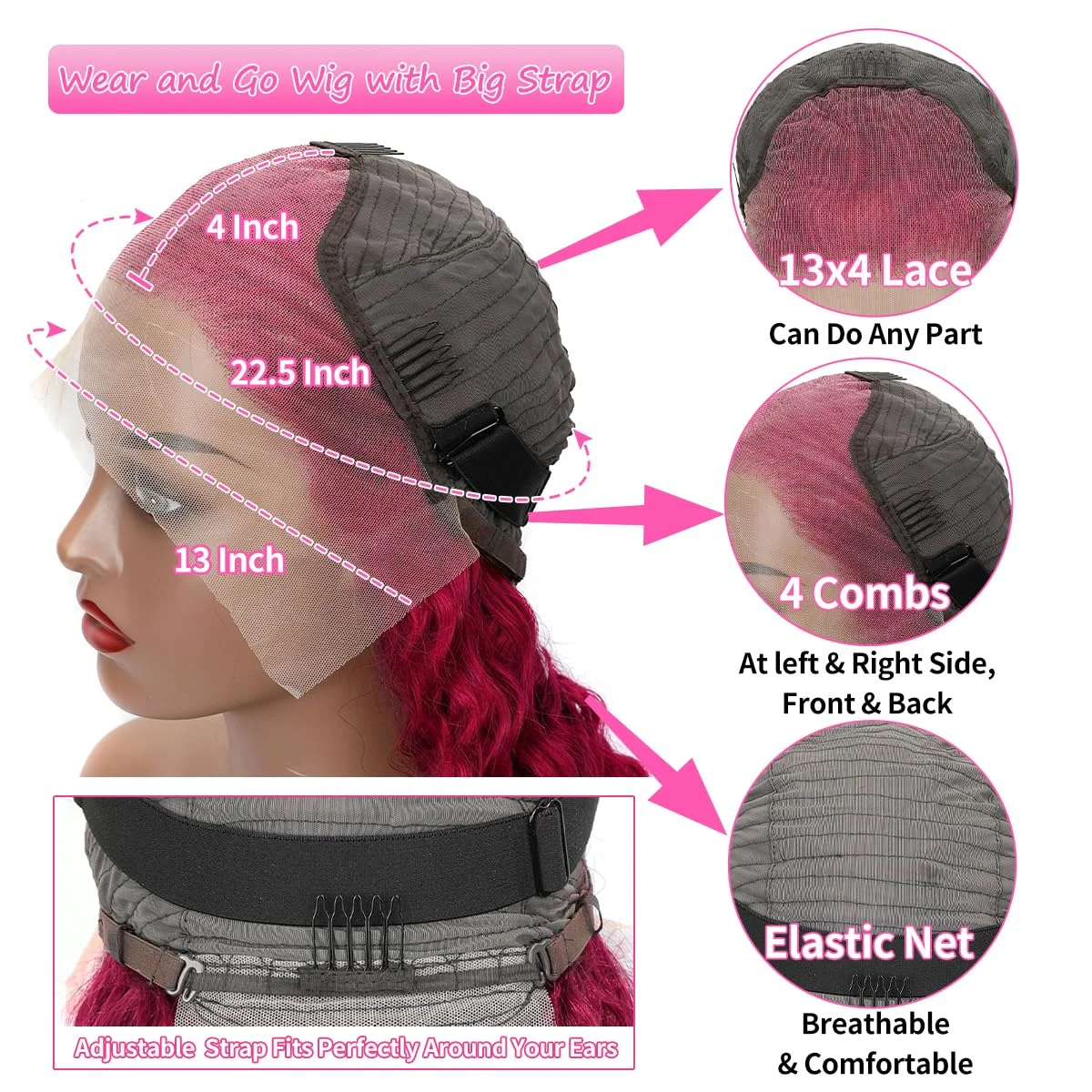 18 Zoll BOB 99j Burgund Lace Front Perücken Echthaar Tiefe Welle Lace Front Perücken Echthaar Vorgezupft Rote Lockige Echthaarperücke 13