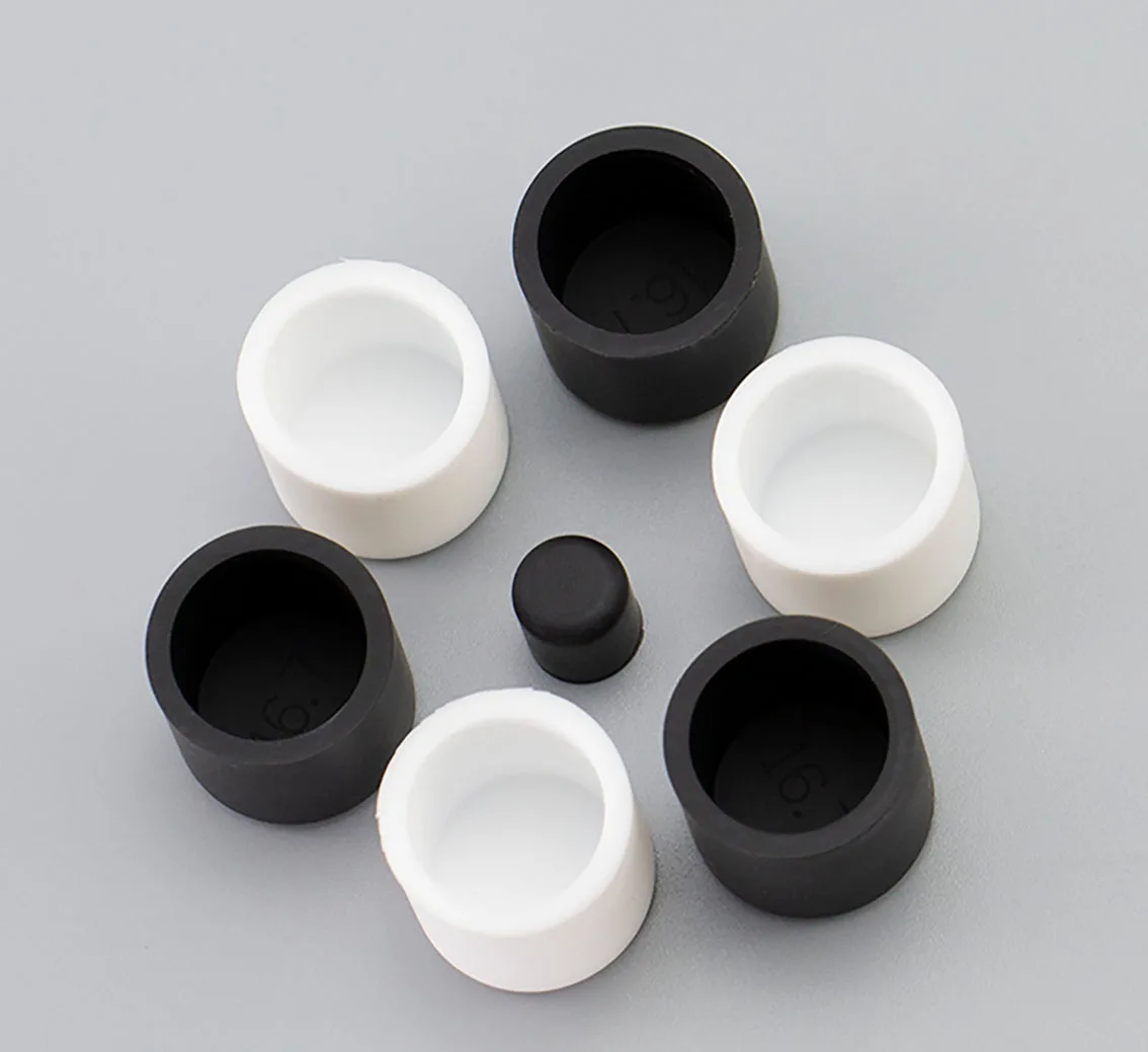 Black 3mm-9.7mm Silicone Rubber Round Caps Protection Gasket Dust Seal End Cover Caps For Pipe Bolt Furniture