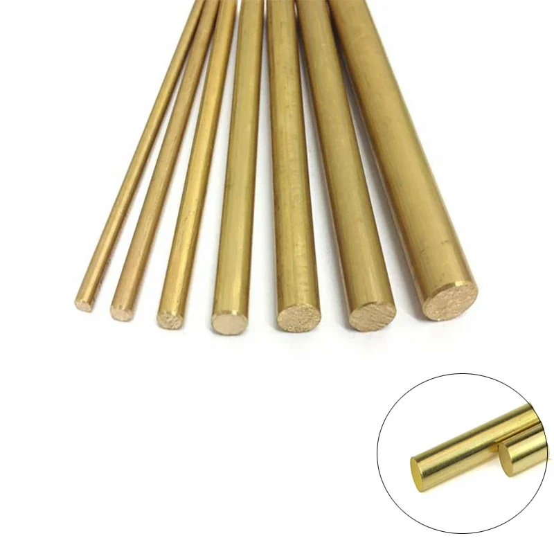 1/5/10pcs messing ronde bar Diameter1.6/2/3/4/5/6/8/10/12/14/16/18/20mm Messing staaf mes handvat