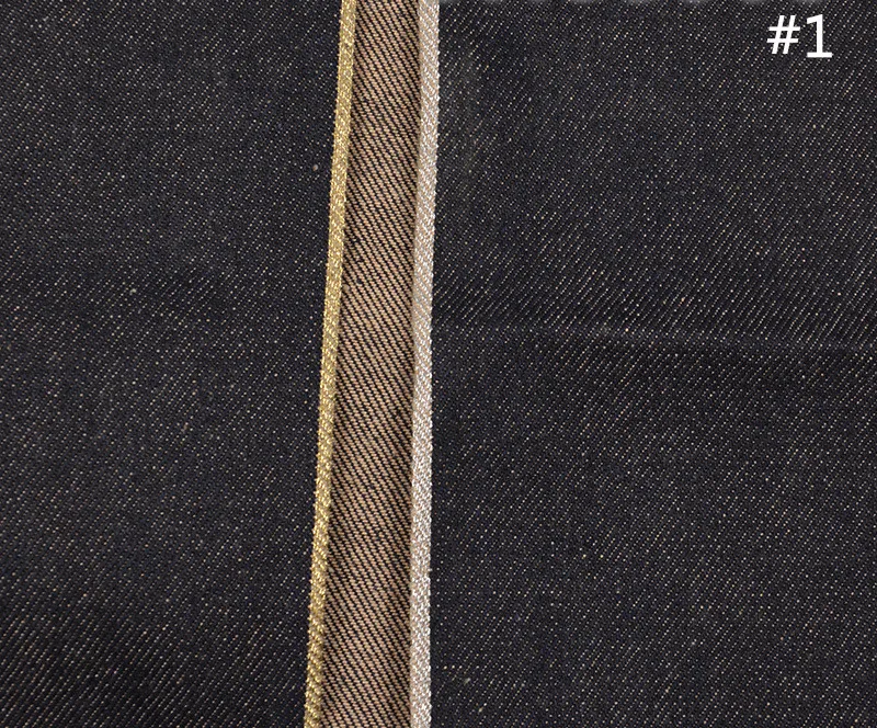 13.4 oz Gold Silver Self Edge Raw Denim Jeans Cloth Manufacturers Colored Cotton Premium Selvedge Denim Fabric W28682