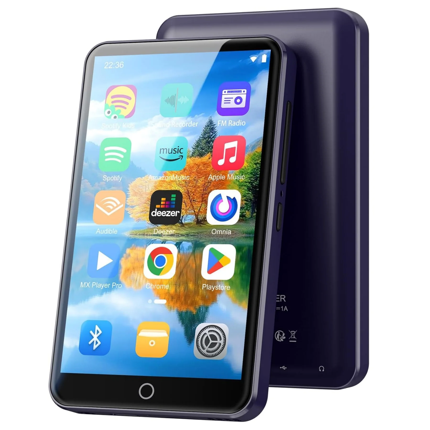 16GB/80GB MP3 Player Android 9.0 with Bluetooth and WiFi, 4.0-inch with speakers, FM radio, eBooks, capacity up to 512GB