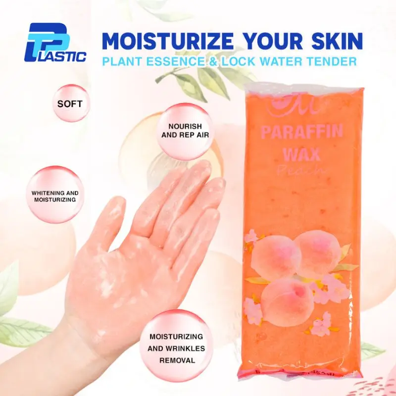 12 قطعة من شمع البارافين الخوخي 1 رطل لإعادة تعبئة سبا اليدين والقدمين، علاج شمع مرطب للبشرة الجافة والمتشققة والصالون والاستخدام المنزلي #5