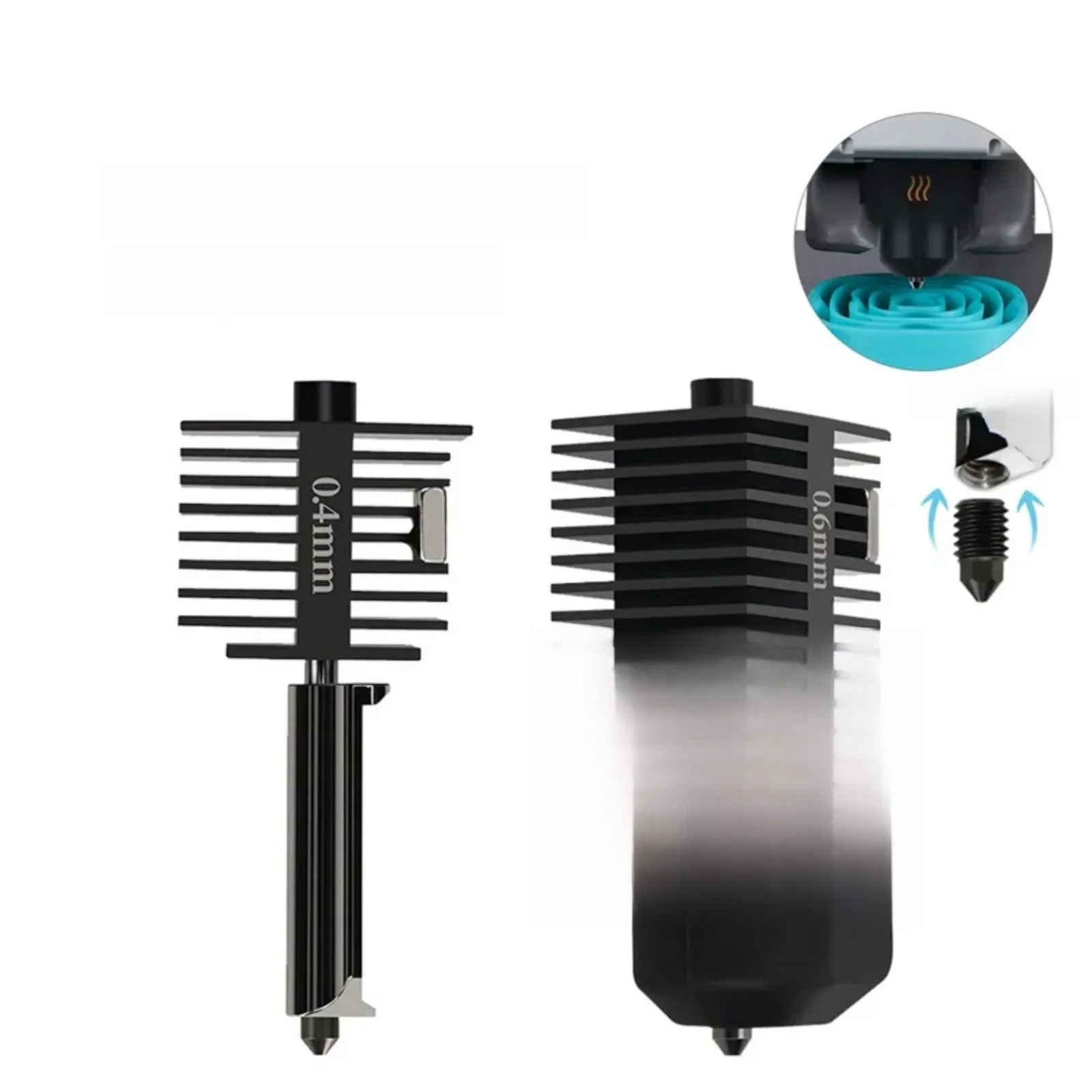 Zestaw Hotend do Bambu Lab A1/A1 Mini/A2L, szybki hotend, dysza ze stali hartowanej 0.2/0.4/0.6/0.8mm, część do drukarki 3D — zdjęcie 2