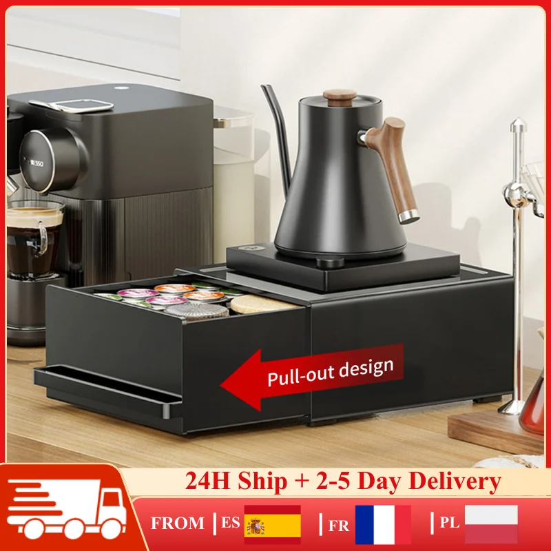 Caja extraíble para cápsulas de café Nespresso Vertuoline Dolce Gusto, estante de almacenamiento para cápsulas Verismo Vertuo Lavazza, cajón organizador