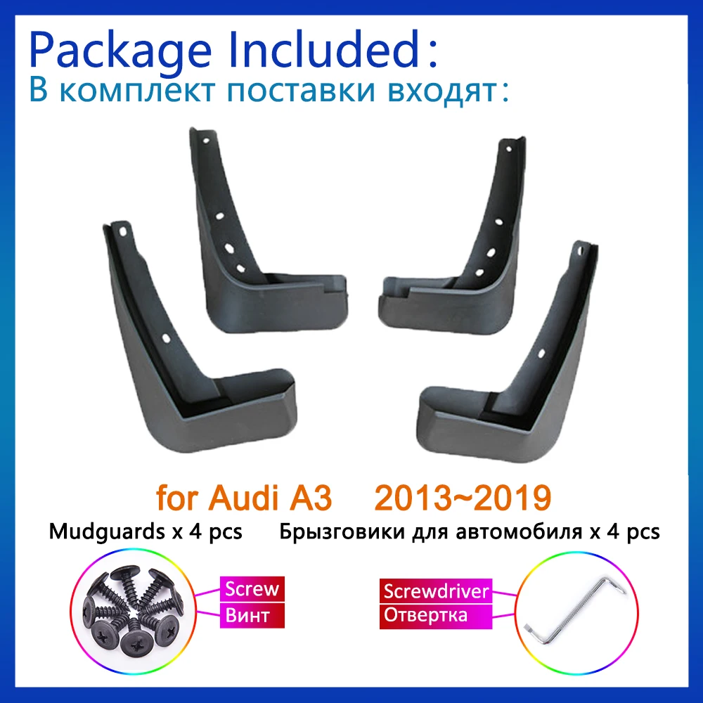 Garde-boue avant pour Audi, garde-boue, garde-boue, accessoires pour Audi A3, berline 8V, Sportback, 2013, 2014, 2015, 2016, 2017, 2018, 2019, 2020