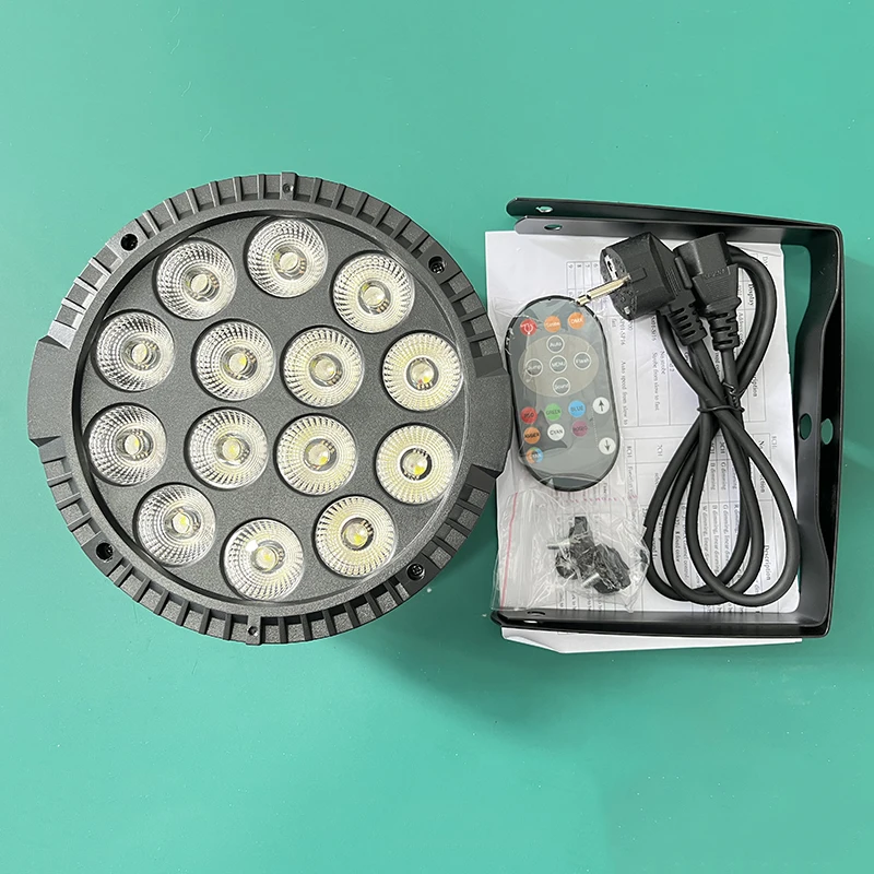 

Uponelite 1PC Par Light 80W 4in1 RGBW 14 LED Stage Effect Light DMX512 Remote Control Flat Light for KTV DJ Disco Bar