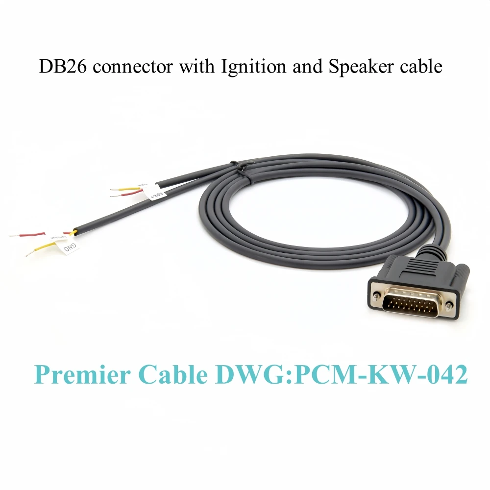 PC91 Data Cable DB26 to Unterminated Ignition Sense And Speaker Signal PC91 Radio Walkie Talkie Cable Compatible With Hytera