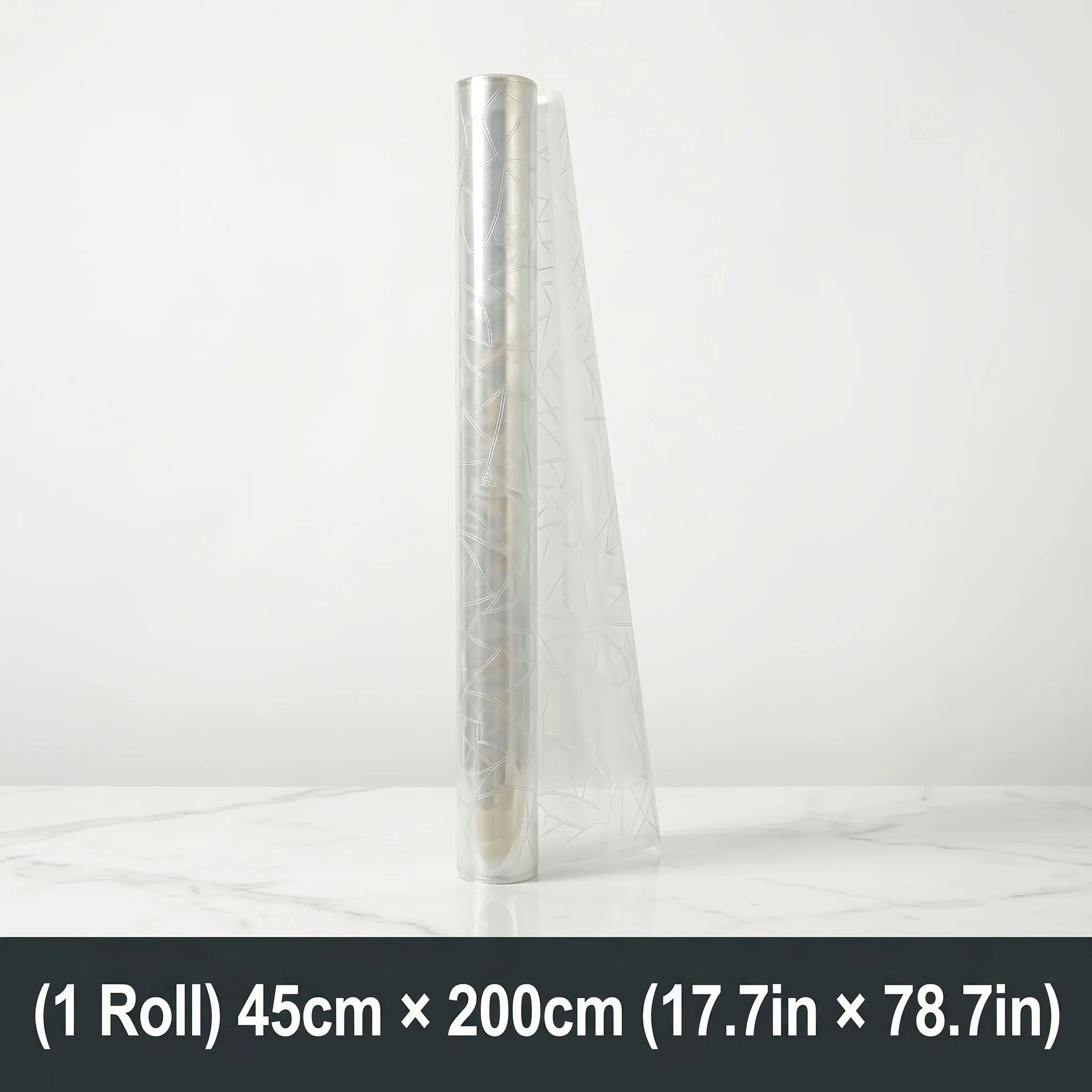 Shattered Ice Pattern Privacy Window Film Roll Frosted Static Cling No Glue UV Block Heat Block for Home Office Bathroom Door