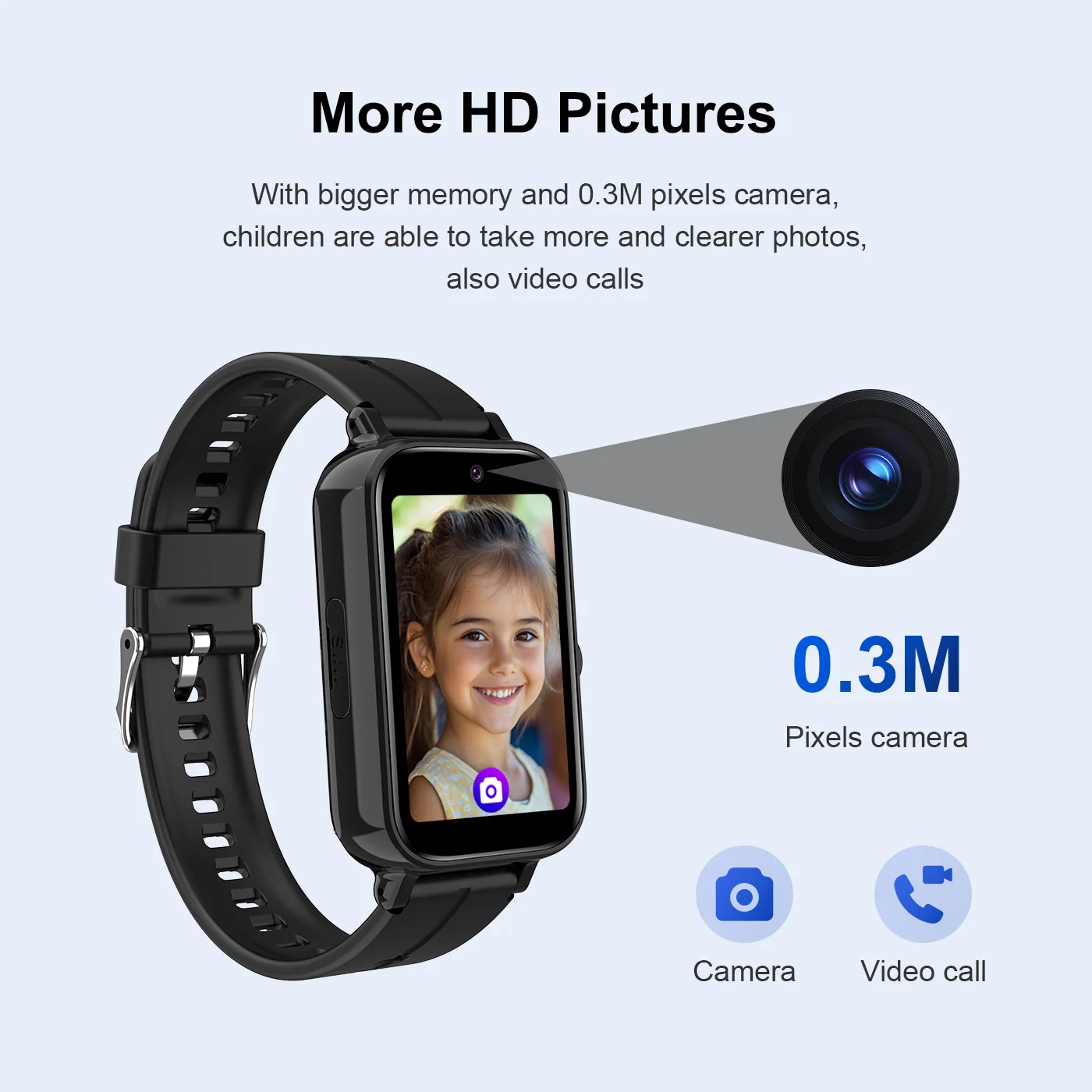 Kids Smart Watch for Children Watch with 4G Sim Card Phone Call GPS Positioning One Key SOS Calling Footprint Tracker DH13S HD V