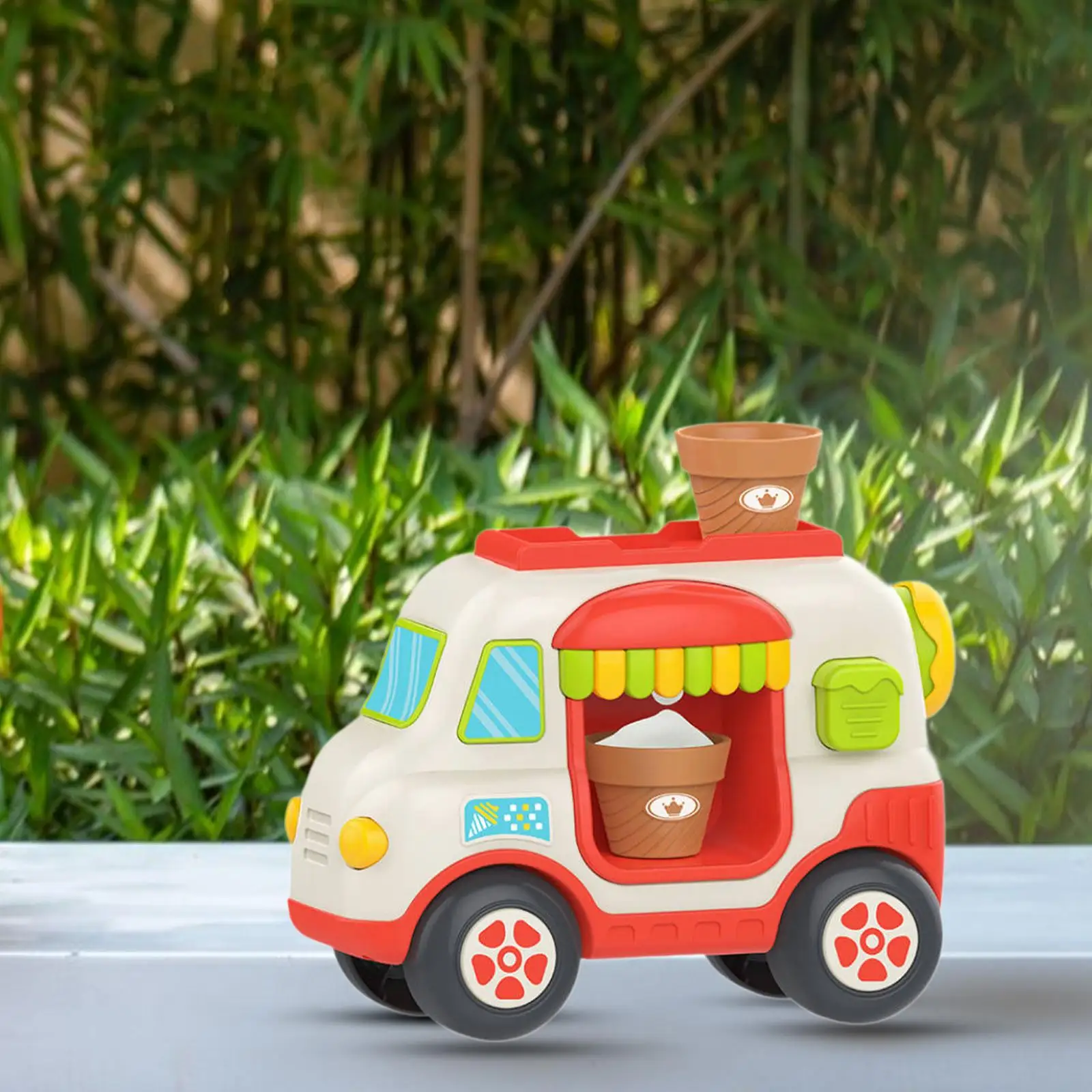 버스 버블 머신 목욕 장난감 휴대용 아이스크림 거품 욕조 기계 제조 업체 어린이를위한 경량 소년 소녀 생일 어린이 날 선물