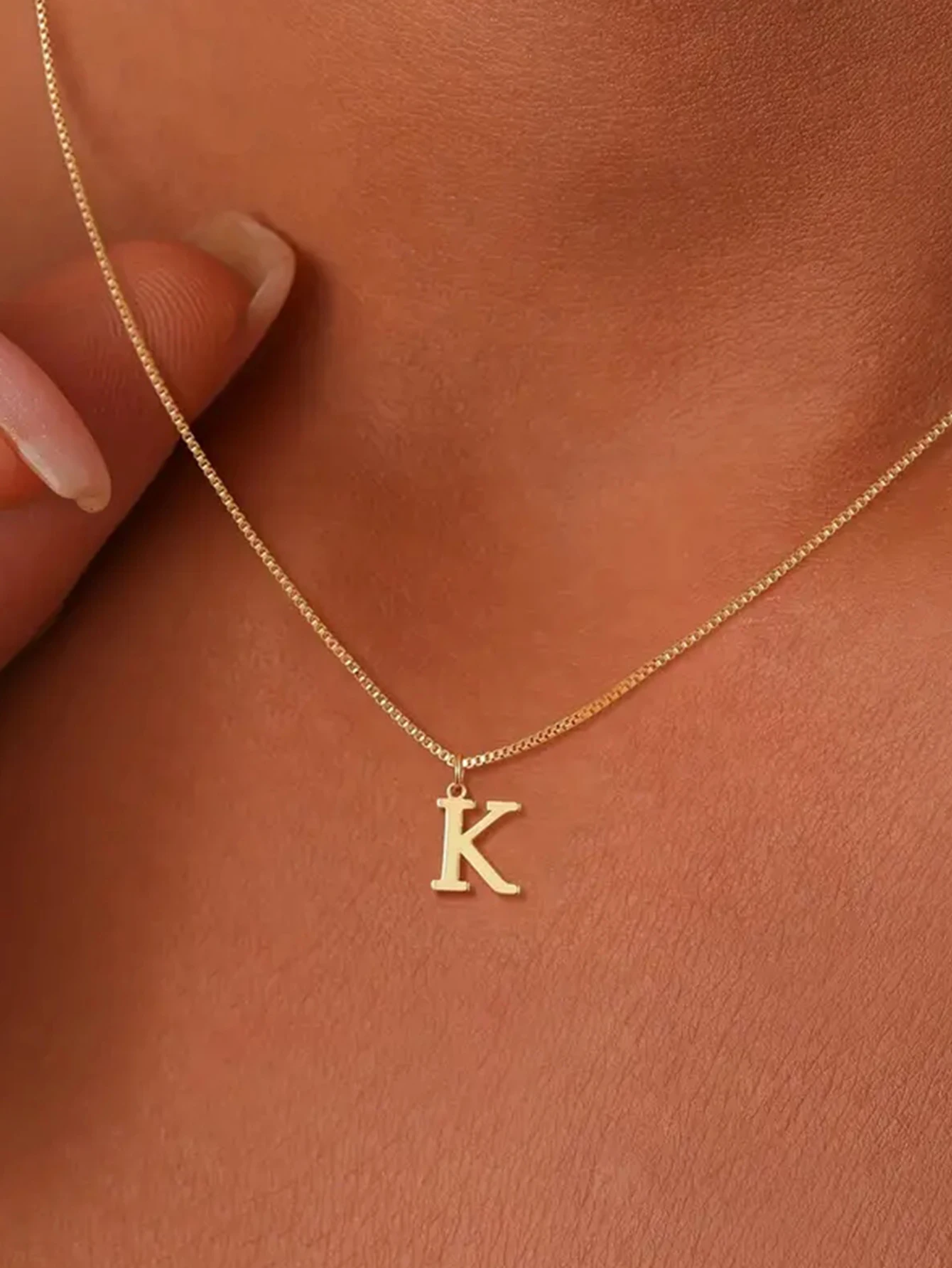 1pc Name Initial Necklace For Women Stainless Steel Jewelry Simple A-Z Alphabet Pendants Choker Letter Necklaces Fashion Party G