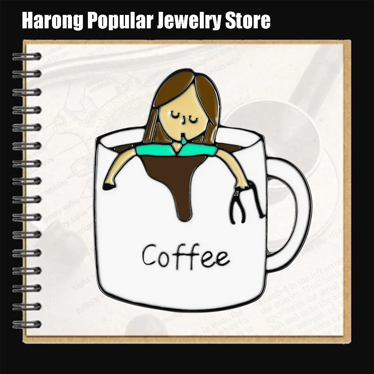 

Harong Nursing Coffee Enamel Pins Funny Medical Brooch Cute Lapel Lanyard Bag Badge Accessories for Nurses