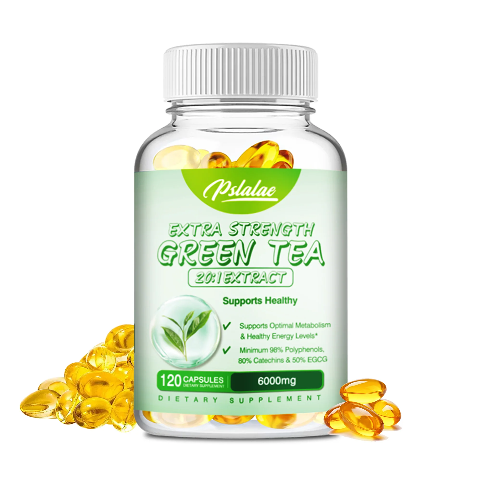 Green Tea Extract - Promotes Fat Burning, Metabolism, Appetite Suppression, Healthy Weight Management - 120 Capsules