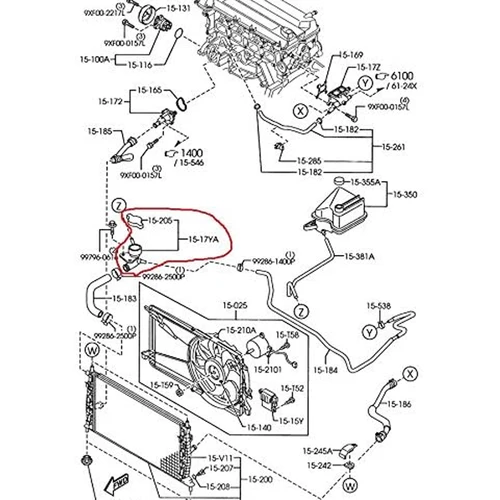 Imagen 2 del producto LFB7-15-17Y nuevo cuello de relleno de radiador con tapa para Mazda 5 6 2.3L L4 2006-2010 LFB7-15-17YA LFB71517YA LFB71517Y LFB7 15 17YA 15-17Y