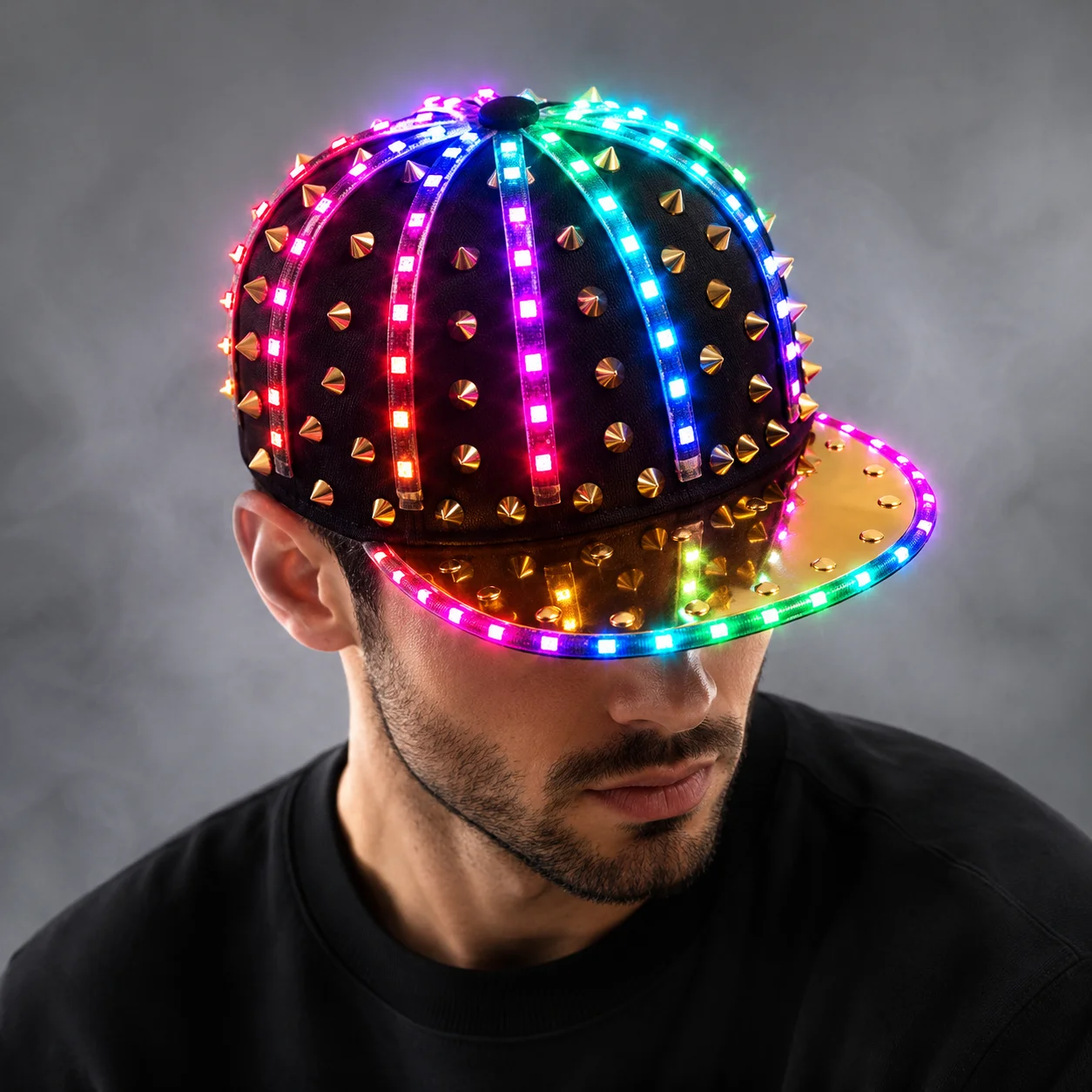 Remote Control LED Glowing Cowboy Hat Change Colors Luminous Cap Men Women Bar Club Supplies Stage Performence Dance Costume
