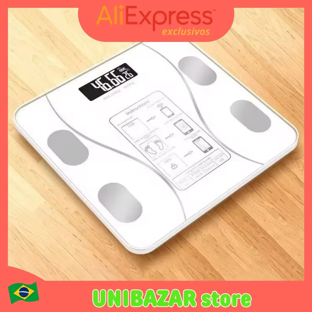 Smart Wireless Body Fat Scale, Body Composition Analyzer, App Smartphone, Digital Scale For Bathing