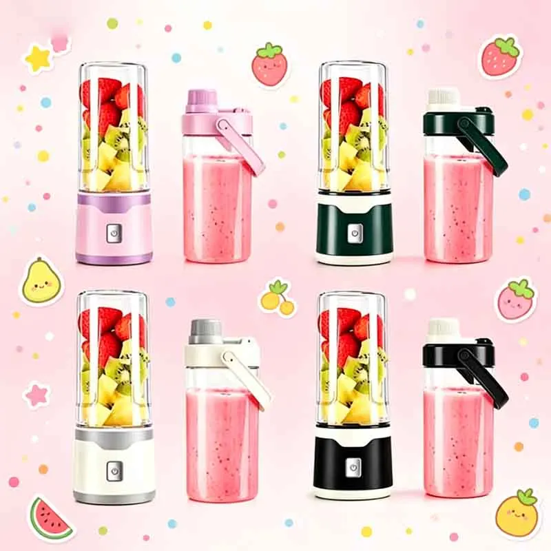 Portable Fruit Juice Blenders Summer Personal Electric Mini Bottle Home USB 18 Blades Juicer Cup Machine For Kitchen ﻿