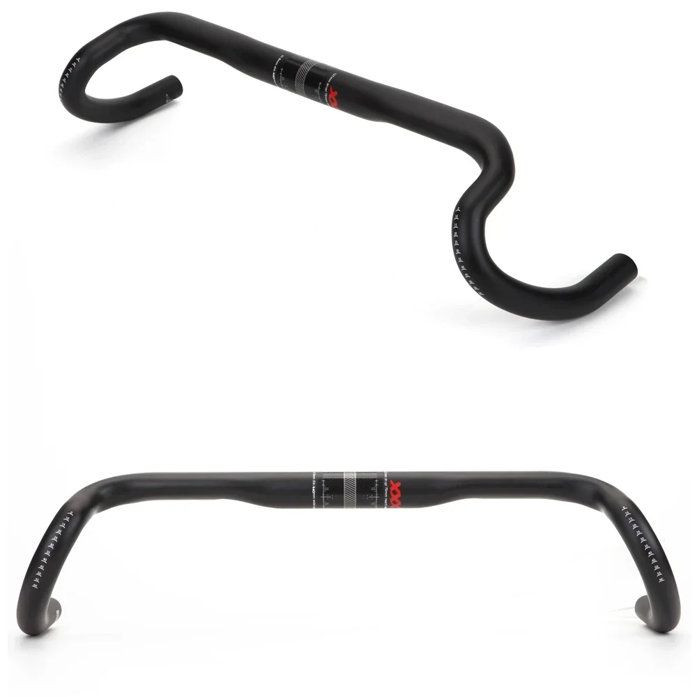 AliExpress NONE New Carbon Gravel Handlebar Big Flare Bar Cycle Cross Road Bike Handlebars 380/400/420/440mm Carbon Fiber Bicycle Handle