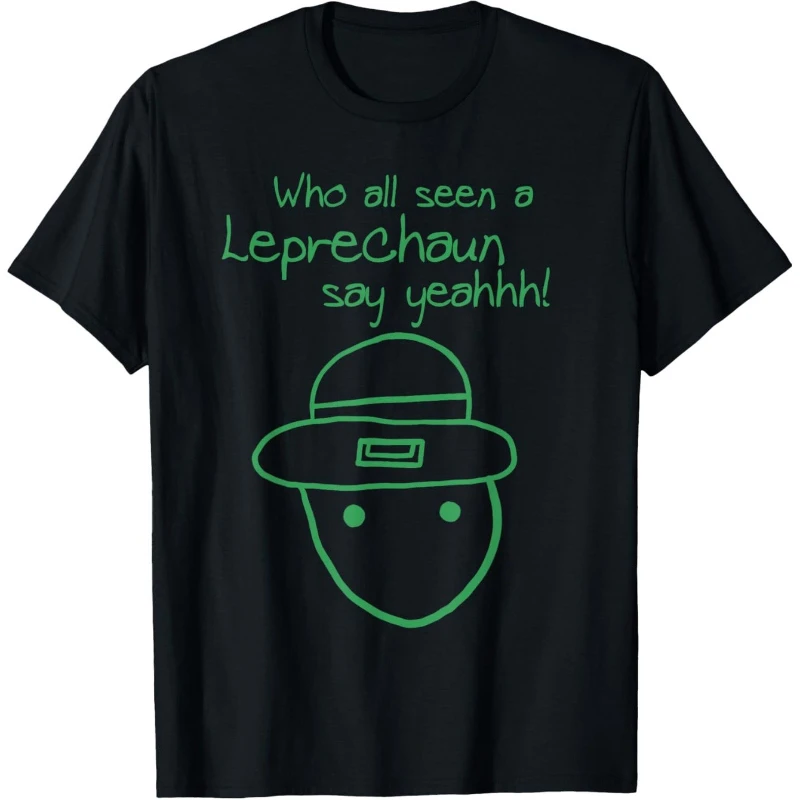 

Amateur Leprechaun Sketch Mobile Alabama St Patrick'S Day T-Shirt Men'S Trendy Print Regular Fit T-Shirt Pure Cotton Round Neck
