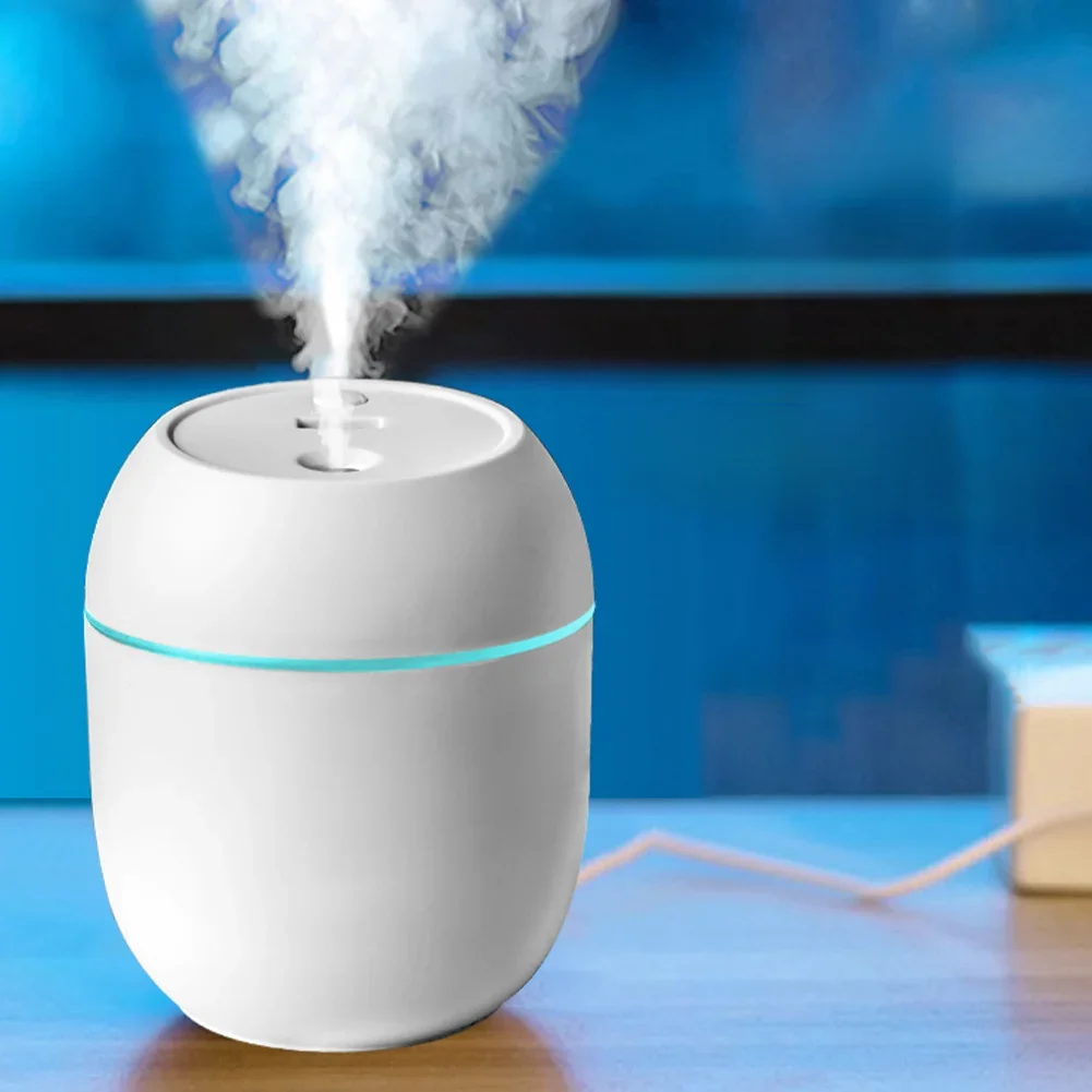 Mini humidificateur d'air USB, diffuseur d'huile essentielle et d'arôme pour maison et voiture, brumisateur ultrasonique silencieux avec lampe de couleur LED