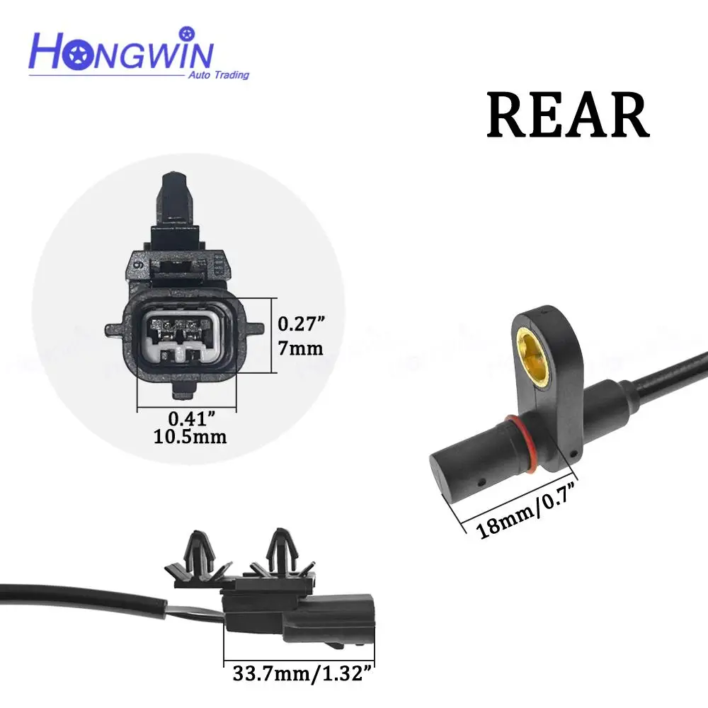 For Nissan Qashqai X-Trail Rogue L4 2.0L 2.5L FWD Front Rear R/L ABS Wheel Speed Sensor 47900-4CE2A, 47900-4CL2A, 47910-4CL0A