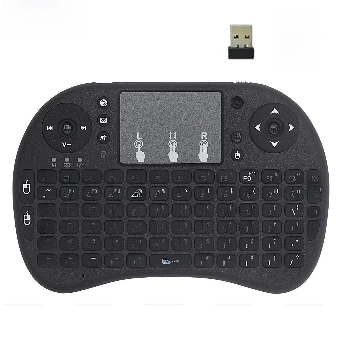 GAMINJA I8 Mini ręczna klawiatura zdalnego sterowania 2.4G Air Mouse Bezprzewodowa klawiatura z touchpadem dla Android TV Box PC Smart TV — zdjęcie 2