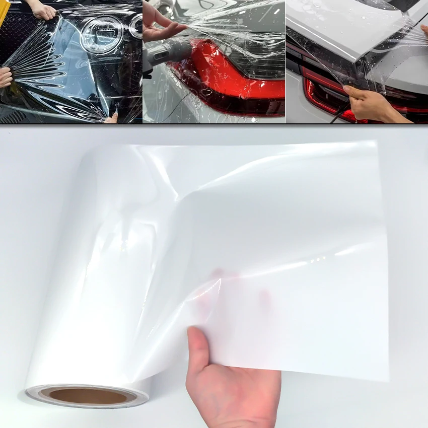 TPH Clear Car Paint Protection Film – Invisible, Anti-Scratch & Stone Chip, Waterproof, DIY Roll for Lights, Doors, Hood, Bumper