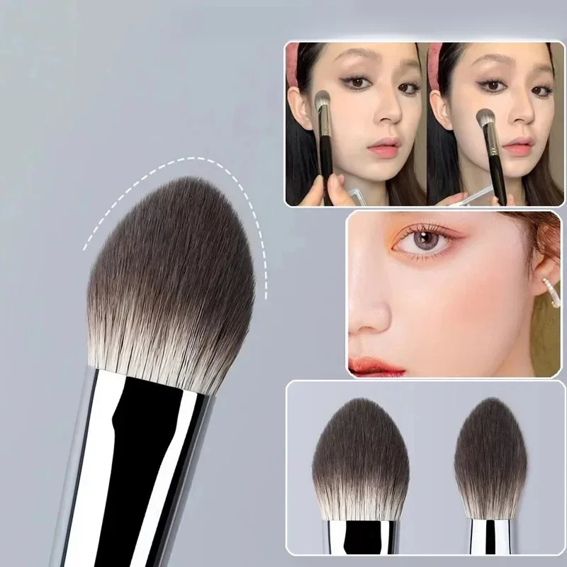 1/2 pièces coeur de pêche fard à joues brosse poudre Blush crème liquide Blush pinceaux de maquillage plat petit précis Blush brosse outils de maquillage