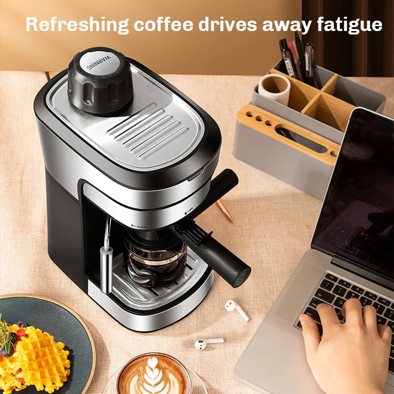 Espresso Machine, 0.5L Home and CommercialSemi-Automatic Coffee Machine , Latte, and Cappuccino, 800W Latte Coffee Latte EU Plug