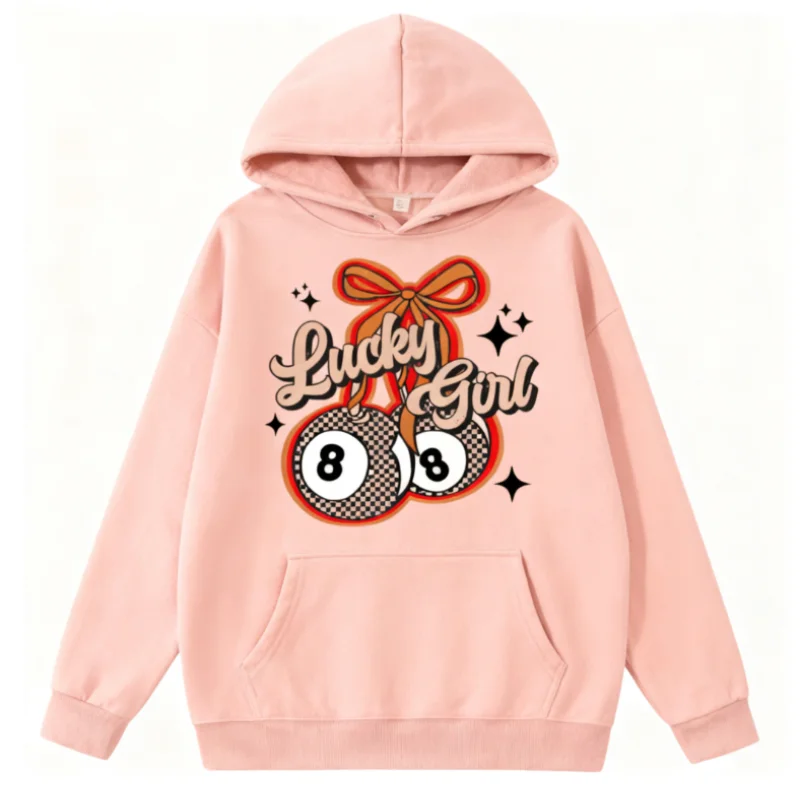 Lucky Girl 8 Cherries Hoodie Western Outfit Women Cowgirl Outfit Western Clothing Stuff Tops Country Concert Outfits Western Sty