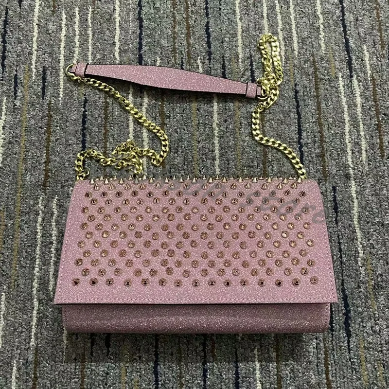 2024 Fashion Rivet Small Square Bag Daily Versatile Women Luxury Chain Crossbody Bag Banquet Female Shoulder Bag