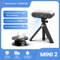 Revopoint MINI 2 advanced 3D Scanner Up to 0.02mm Precision, 16 fps Fast Scanning,Scanner for Dental, Jewelry and Small Objects